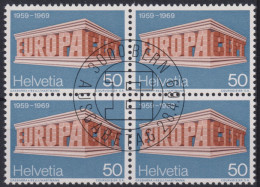 1969 Schweiz , ET° Mi:CH 901, Yt:CH 833, Europa (C.E.P.T.) 1968 - Gebäude, Zentrisch Gestempelt Bern, - 1969