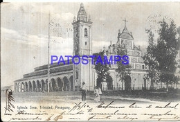 101616 PARAGUAY CHURCH IGLESIA SMA TRINIDAD CIRCULATED TO ARGENTINA POSTAL POSTCARD - Paraguay