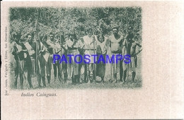 111973 PARAGUAY COSTUMES NATIVE INDIOS CAINGUAS POSTAL POSTCARD - Paraguay