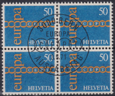 1971 Schweiz , ET° Mi:CH 948, Yt:CH 883, Europa (C.E.P.T.) 1968, Kette, Zentrisch Gestempelt Bern, - 1971