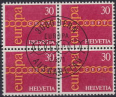 1971 Schweiz , ET° Mi:CH 947, Yt:CH 882, Europa (C.E.P.T.) 1968, Kette, Zentrisch Gestempelt Bern, - 1971