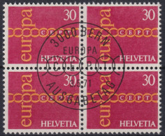 1971 Schweiz , ET° Mi:CH 947, Yt:CH 882, Europa (C.E.P.T.) 1968, Kette, Zentrisch Gestempelt Bern, - 1971