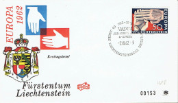 Liechtenstein - Mi-Nr 418 FDC (K1778) - 1962