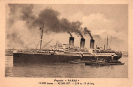 Bateau - Le Paquebot PARIS - Transatlantique - Paquebots