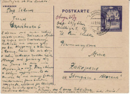 POLAND GENERAL GOVERNMENT 1944 POSTCARD  MiNr P 12 / 03 II.44  SENT FROM TARNÓW TO ZAKOPANE - General Government