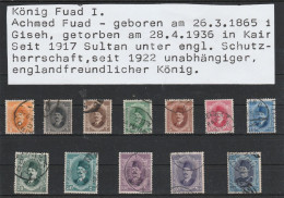 ÄGYPTEN - EGY-PT - EGYPTIAN - EGITTO - REGIERENDE MONARCHIE  KÖNIG FUAD 1923 KOMPLET GESTEMPELT - Used Stamps