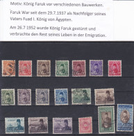 ÄGYPTEN - EGY-PT  - REGIERENDE MONARCHIE  - KÖNIG FARUK PORTRÄT 1939 - 1950 GESTEMPELT - Used Stamps