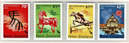 New Zealand 2014 Year Of The Horse  Set Of 4 MNH - Ungebraucht