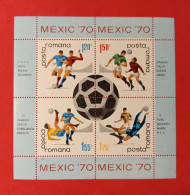 1970 Romania - Blok Postfris - 1970 – Mexico