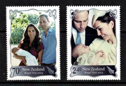 New Zealand 2014 Royal Visit  Set Of 2 MNH - Unused Stamps