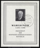 RDA / DDR - 1960 - Mi.Bl.16 Death Of Pdt. Wilhelm Pieck - VF Used - Oblitérés