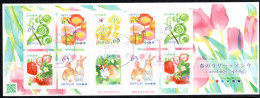 2021 Spring Greetings Miniature Sheet, Flowers Ladybug, Rabbit, Cat Strawberries  CTO VFU. - Blocks & Kleinbögen