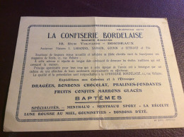Calendrier 1931 / Dragées Chocolat Bonbons / La Confiserie Bordelaise Rue Voltaire Bordeaux 33 Gironde - Formato Piccolo : 1921-40