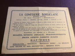 Calendrier 1931 / Dragées Chocolat Bonbons / La Confiserie Bordelaise Rue Voltaire Bordeaux 33 Gironde - Petit Format : 1921-40