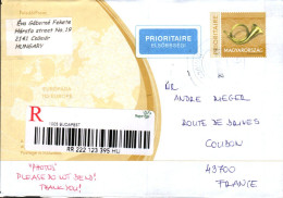 HONGRIE AFFRANCHISSEMENT COMPOSE SUR LETTRE RECOMMANDEE POUR LA FRANCE 2012 - Briefe U. Dokumente