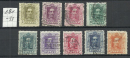 ESPANA Spain 1901-1902 Michel 206 - 212 & 214 - 215 & 218 - 219 O King Alfons XIII - Usados