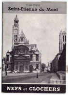 Livre - Saint Etienne Du Mont, Nefs Et Clochers, 24 Pages, 1950/60 - Parigi