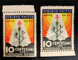 Francobolli 10 Centesimi Tubercolosi Fascio Fascismo - Stamps For Advertising Covers (BLP)