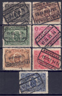 Belgien 1921 - Eisenbahnpaketmarken, Nr. 129 - 135, Gestempelt / Used - Gebraucht