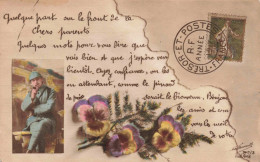 MILITARIA - Lettre D'un Soldat à Sa Cousine - Première Guerre - Carte Postale Ancienne - Andere & Zonder Classificatie