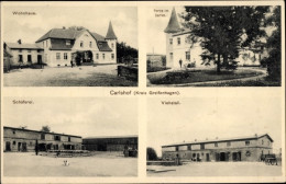 CPA Karolewo Carlshof Ostpreußen, Wohnhaus, Schäferei, Viehstall, Wohnhaus - Ostpreussen