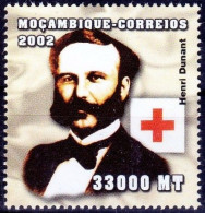 Henry Dunant, Nobel Peace, Red Cross, Mozambique 2002 MNH - Henry Dunant