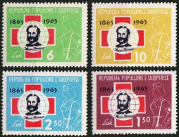 Albania 1963 MNH 4v, Red Cross, Henri Dunant, Globe, Nurse - Henry Dunant