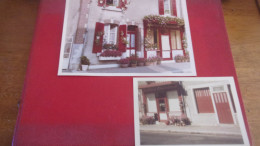 2 PHOTOS  AMATEUR FACADE BOUCHERIE  Y LEROY LA CHAPELLE D ANGILLON CHER JUILLET 1963   BERRY - Lieux