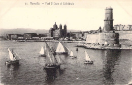 CPA - FRANCE - 13 - MARSEILLE - Fort St Jean Et Cathédrale - Non Classés