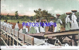 107263 PARAGUAY COSTUMES CARGANDO NARANJAS ORANGE POSTAL POSTCARD - Paraguay