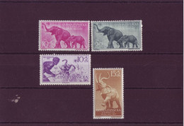 Europe - Espagne Colonies - Guinée Espagnole - Eléphants - 4 Timbres Différents - 4911 - Guinea Española