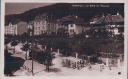 Cernier NE, Le Bois Du Paquier, Chemin De Fer Tramway, Rue Animée (1.7.1925) - Cernier