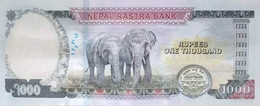 NEPAL 1000 Rupees 2019 P 82 UNC Two Elephants - Nepal