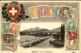 PHILATÉLIE - Carte Postale Avec Représentation De Timbres De Suisse - L 146395 - Timbres (représentations)