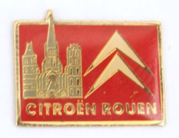 Pin's CITROËN ROUEN - Le Logo Citroën Et La Cathédrale De ROUEN (76) - M490 - Citroën