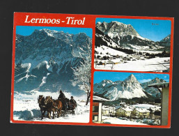 Lermoos Tirol Pferd Paard Slede Horse Sledge Cheval Sneeuwlandschap Foto Prentkaart Photo Carte Osterreich Htje - Lermoos