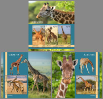 LIBERIA 2023 MNH Giraffes Giraffen Girafes M/S+2S/S - OFFICIAL ISSUE - DHQ2333 - Jirafas