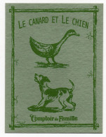 Buvard Comptoir De Famille Le Canard Et Le Chien - Animals