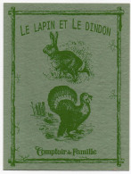 Buvard Comptoir De Famille Le Lapin Et Le Dindon - Animaux