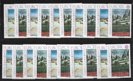 1977 - -  TURKISH  STAMPS - UMM  EUROPA -10 SETS OF STAMPS - 1977