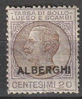 Italia Tassa Di Bollo - Lusso E Scambi - Alberghi 20c  - Revenue Stamps