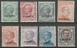 1923 Italia - Italienische Besetzung Corfu Mi.4-11 MH* Completo - Korfu