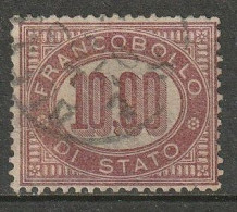 1875 Italia Dienstmarken - Service 10,00 Lire Michel Mi #8, Sassone S8 Used  - Oficiales