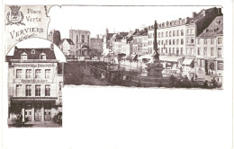 CPA Carte Postale  Belgique Verviers Place Verte Brasserie Diekirch  VM70517 - Verviers