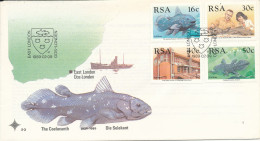 South Africa RSA FDC 9-2-1989 Complete Set The COELACANTH 1939 - 1989 With Cachet FISH - FDC