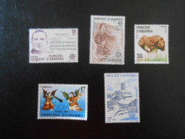 ANDORRE ESPAGNE YT 172/176 ANNEE COMPLETE 1985** - Collections