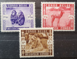 Belgisch Kongo 1939 Wildtiere SG 227/28/30** Alle Säuger Im Angebot - Unused Stamps