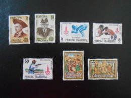ANDORRE ESPAGNE YT 1124/130 ANNEE COMPLETE 1980** - Collections