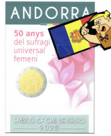 EUROS ANDORRA Commemoratif Sufragui Universal  2020 - Andorra