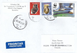 Romania 2023 Cluj WWF Eurasian Spoonbill Platalea Leucorodia Pottery Cover - Covers & Documents